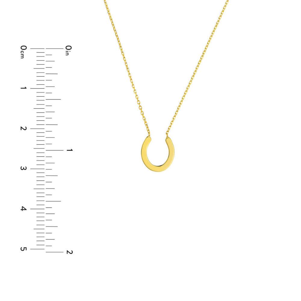 14k Gold Mini Horseshoe Necklace