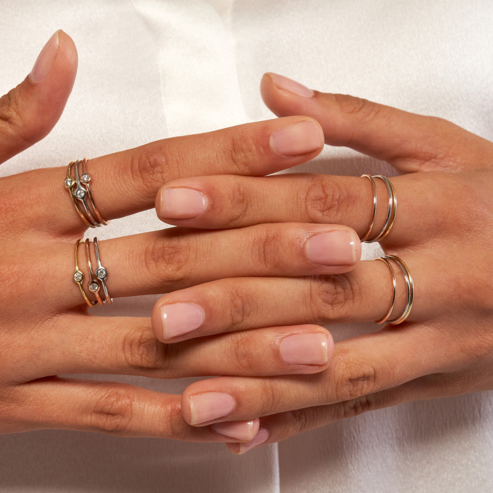 14K Gold Stackable Wire Ring