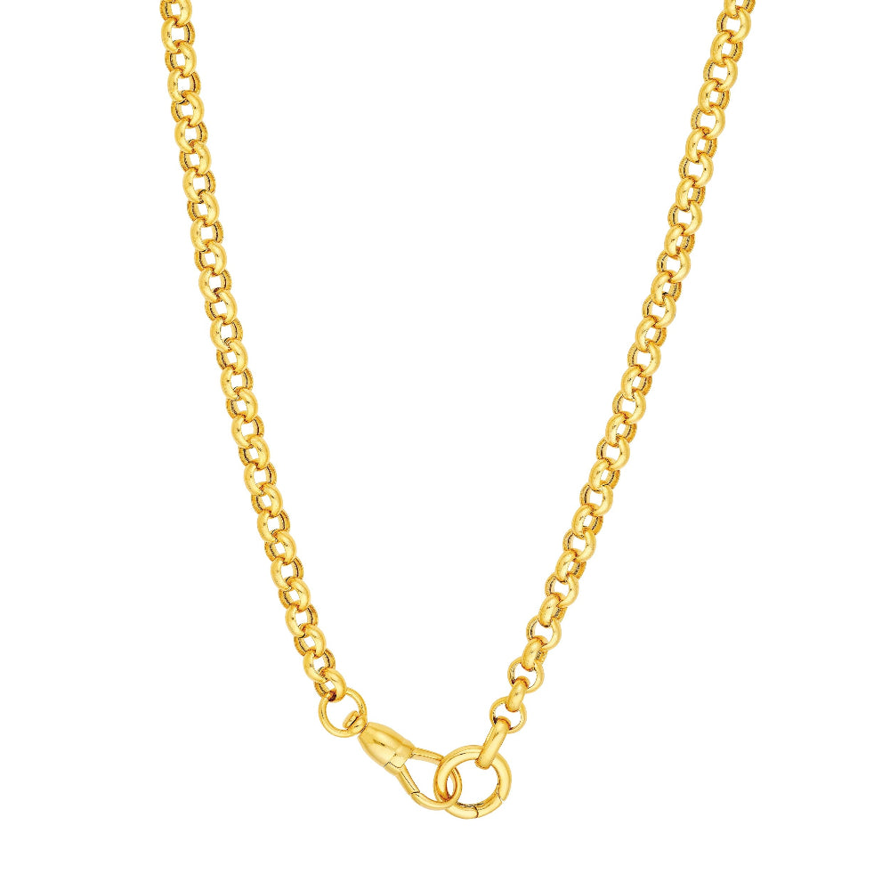 Rolo Link with Push lock necklace