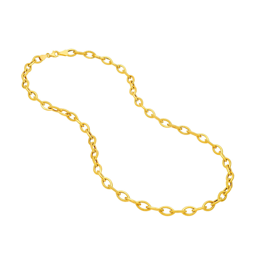 18 inch Marquis shaped link necklace
