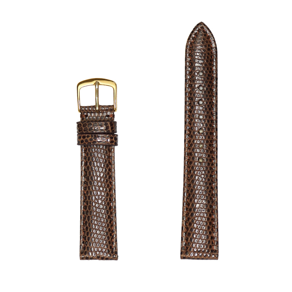 Men's Genuine Lizard Watch Band - Brown