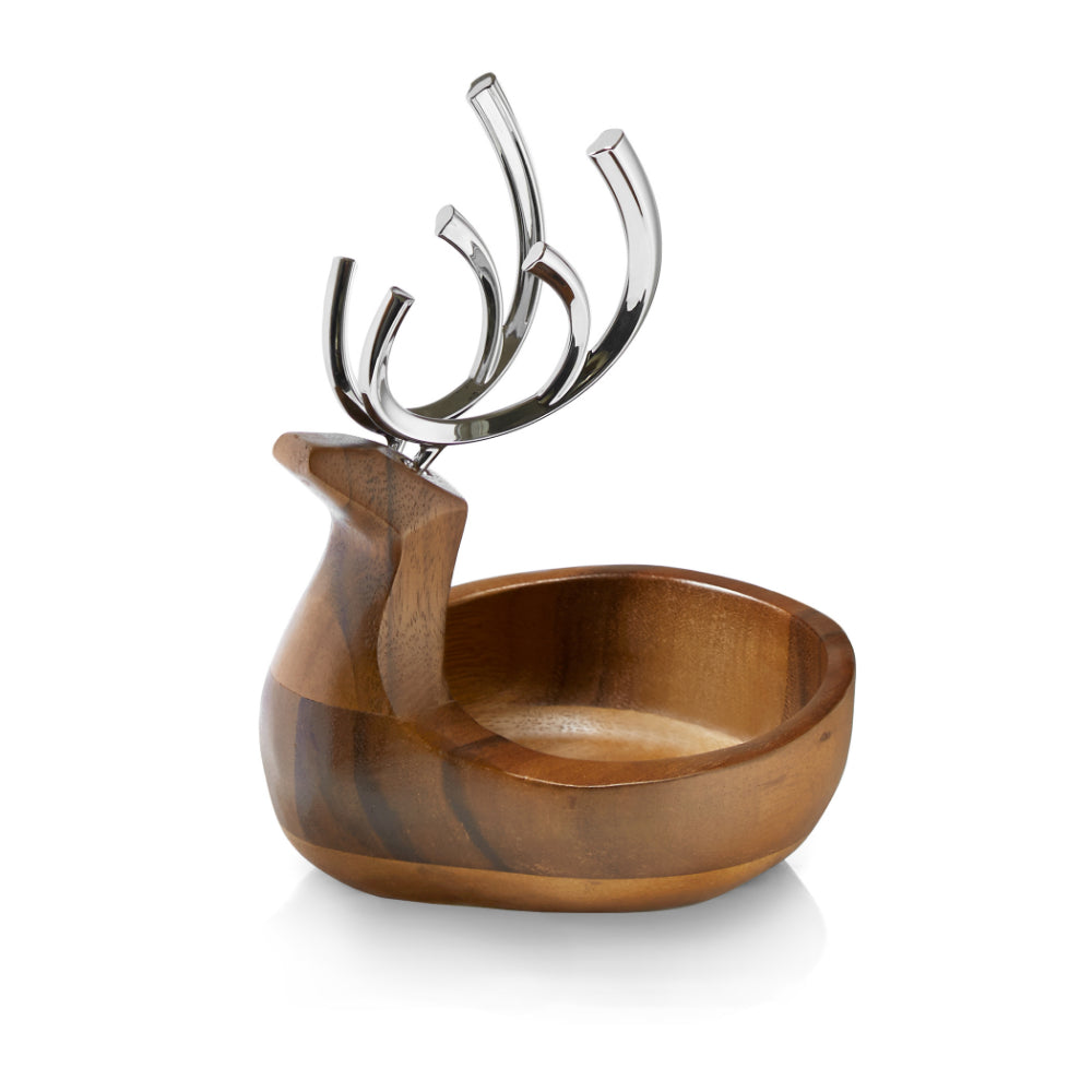 Nambé Holiday Reindeer Candy Dish