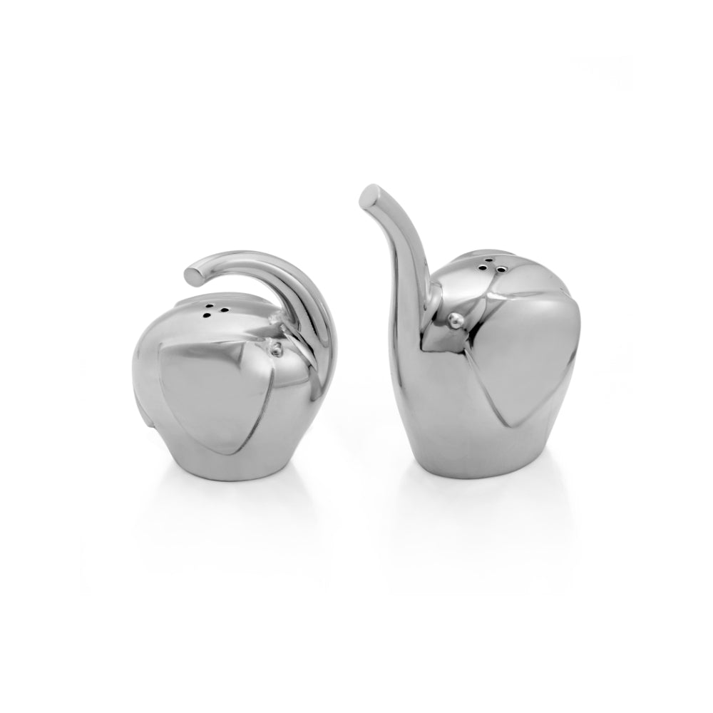 Nambé Savanna Elephant Salt & Pepper Shakers