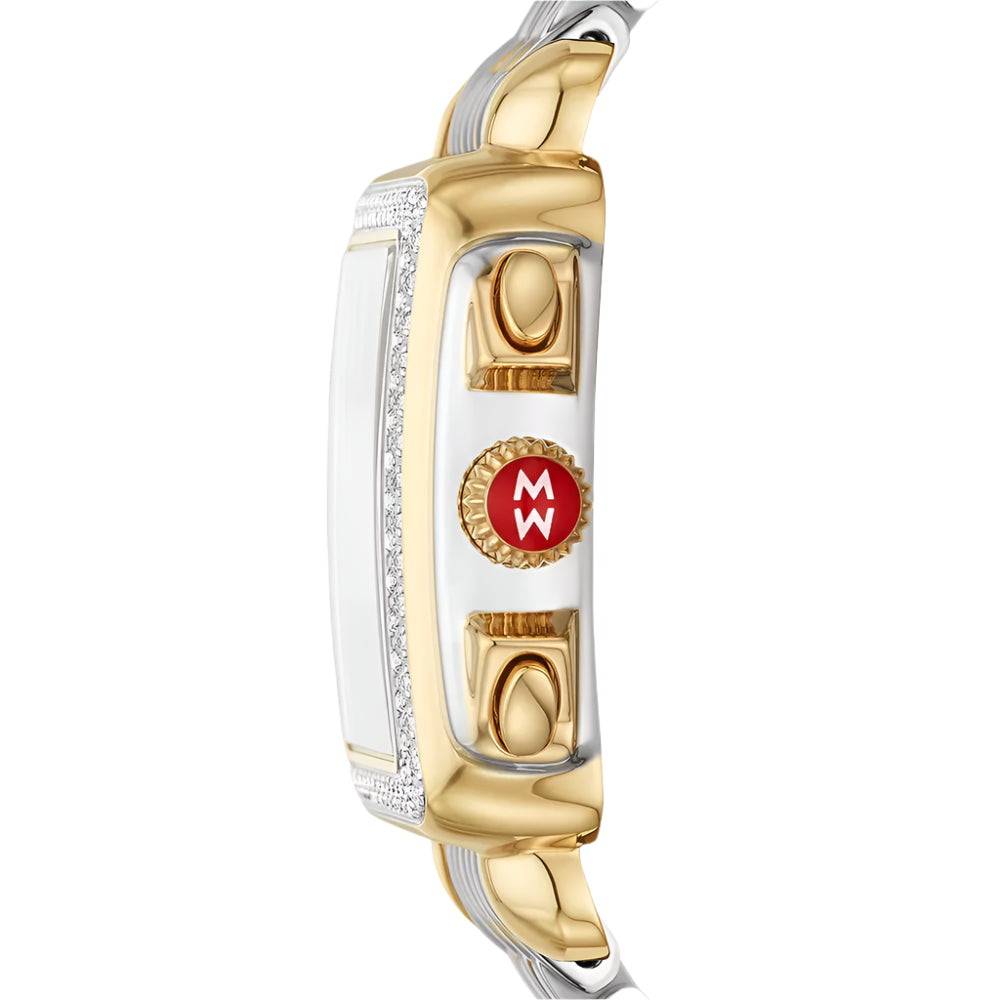 Michele Deco High Shine Chronograph Two-Tone Watch