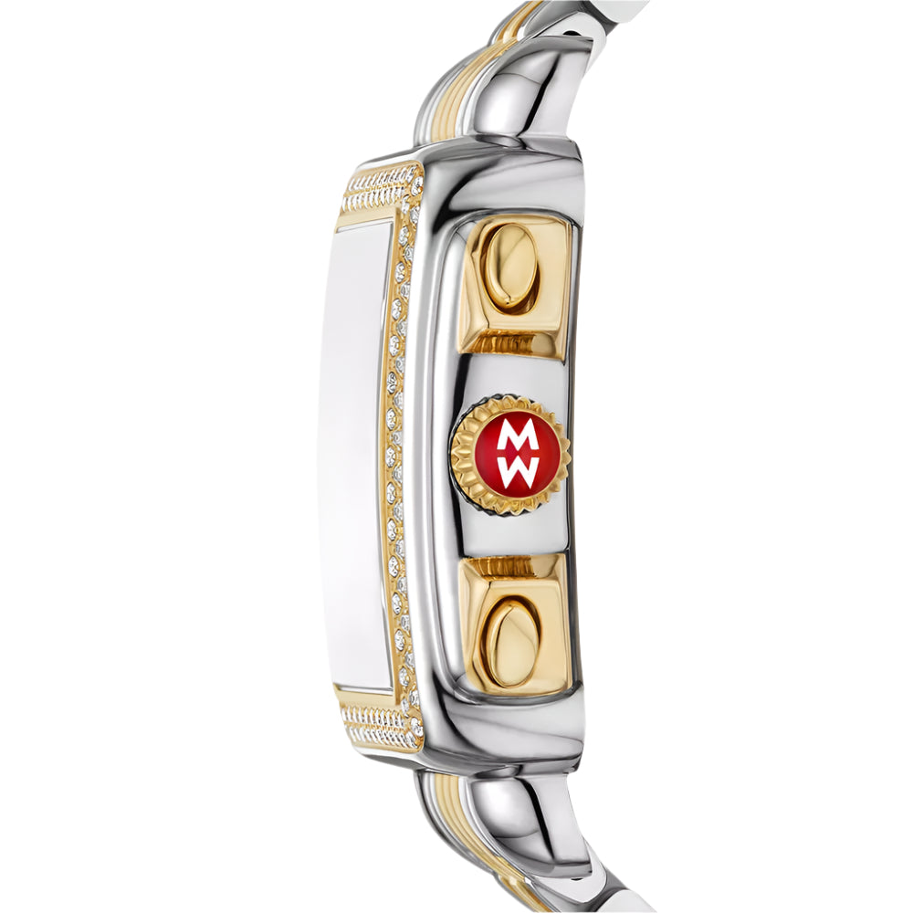 Michele Deco Stainless Steel Two-Tone Diamond Watch