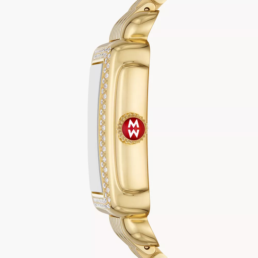 Michele Deco Madison Mid 18k Gold Diamond Watch