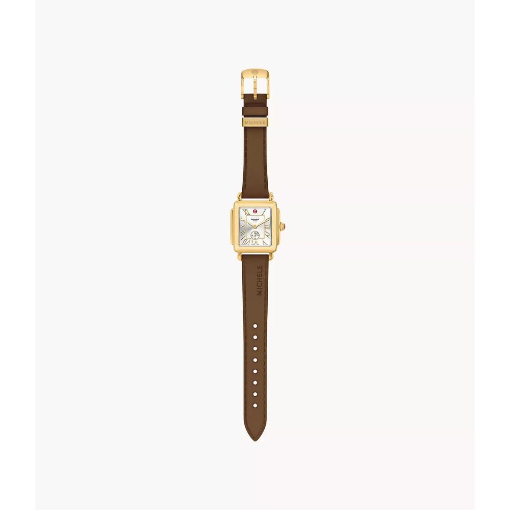 Michele Deco Sport Mid Gold-Tone Silicone Watch