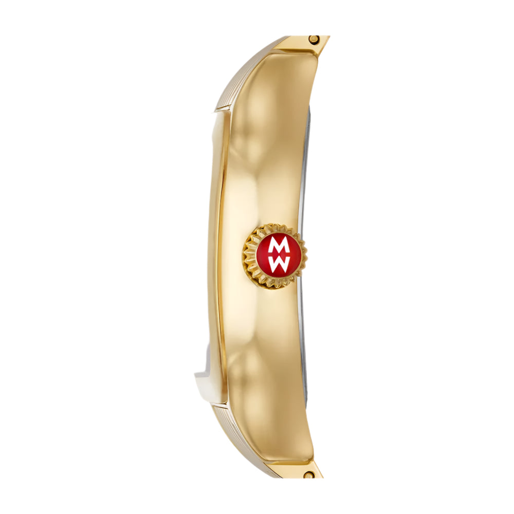 Michele Meggie 18k Gold-Plated Diamond Dial Watch