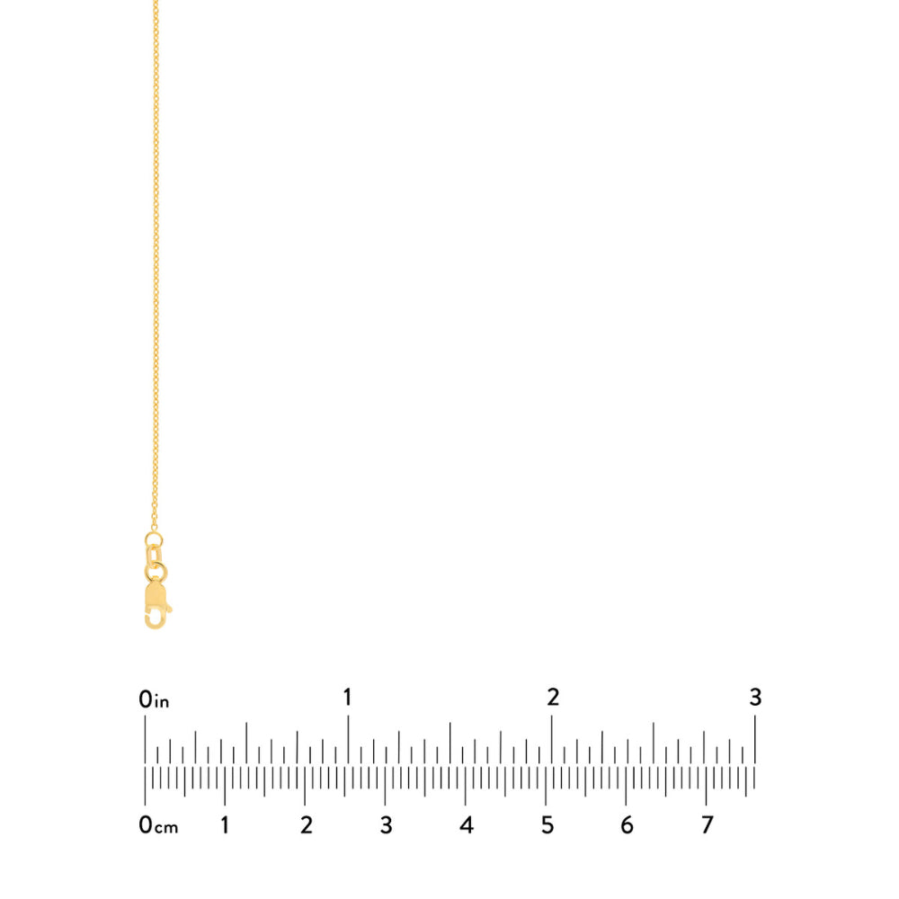 14k Yellow Gold 1.05mm Cable Chain Necklace, 16"