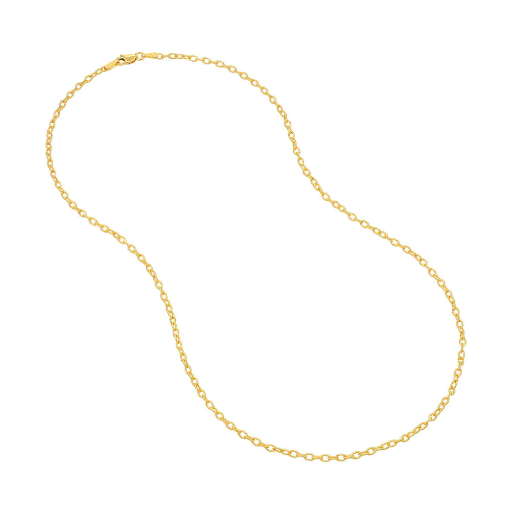14k Gold Designer Rolo Chain 18"