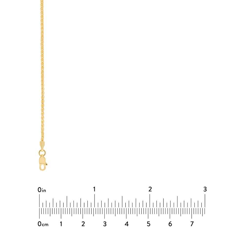 14k Gold 1.65mm Wheat Chain Necklace