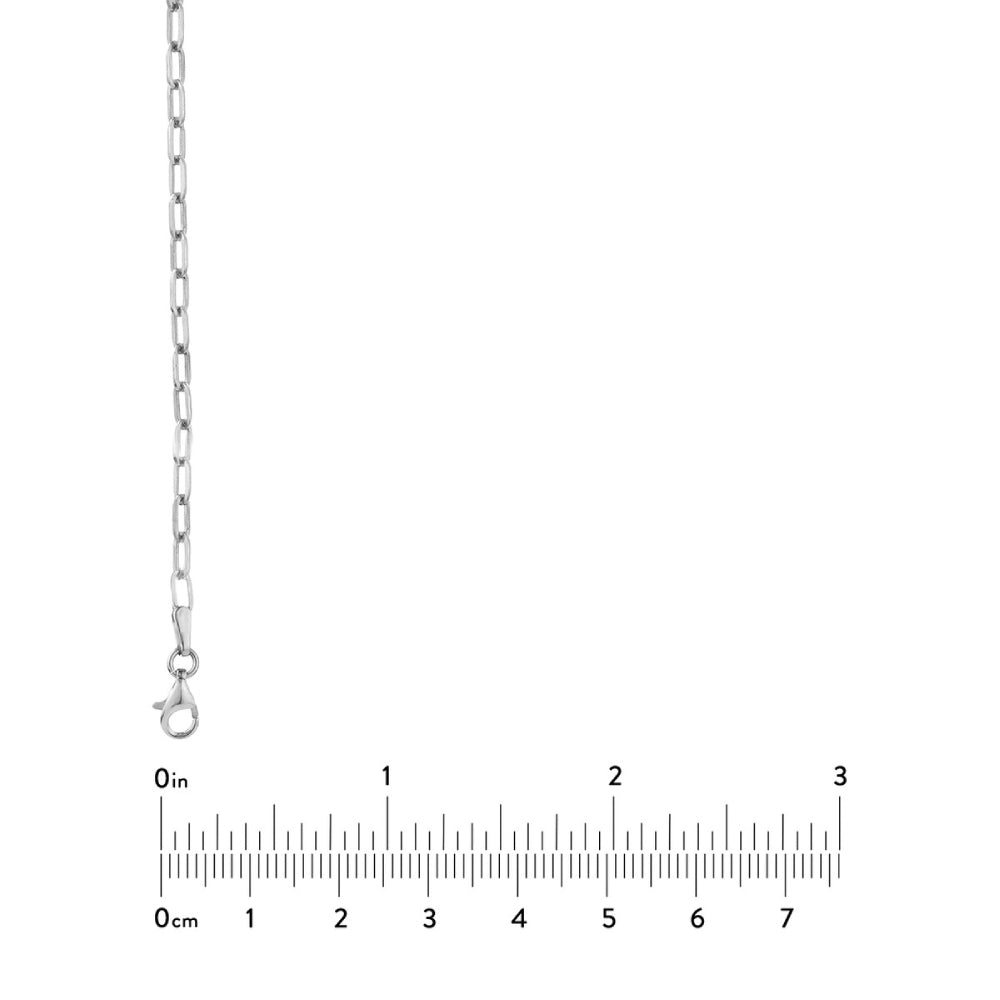 14W Paper Clip Link Chain Bracelet 7.25"