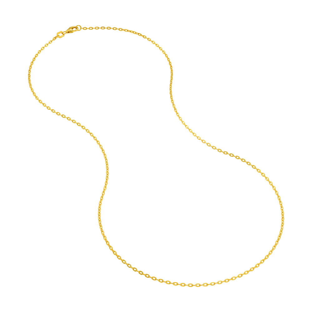 gold chain necklace on white background