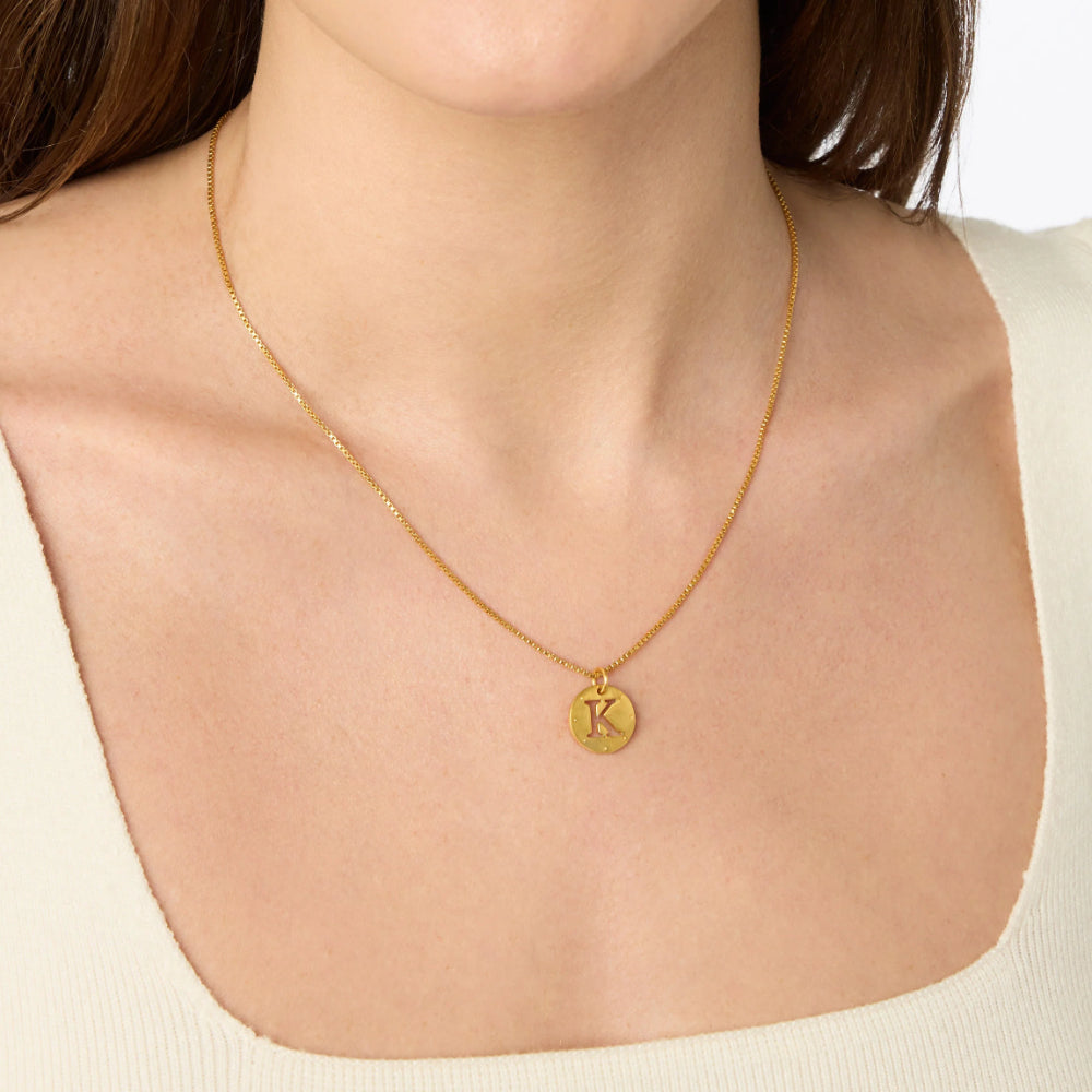 Julie Vos Delicate Monogram Necklace - K