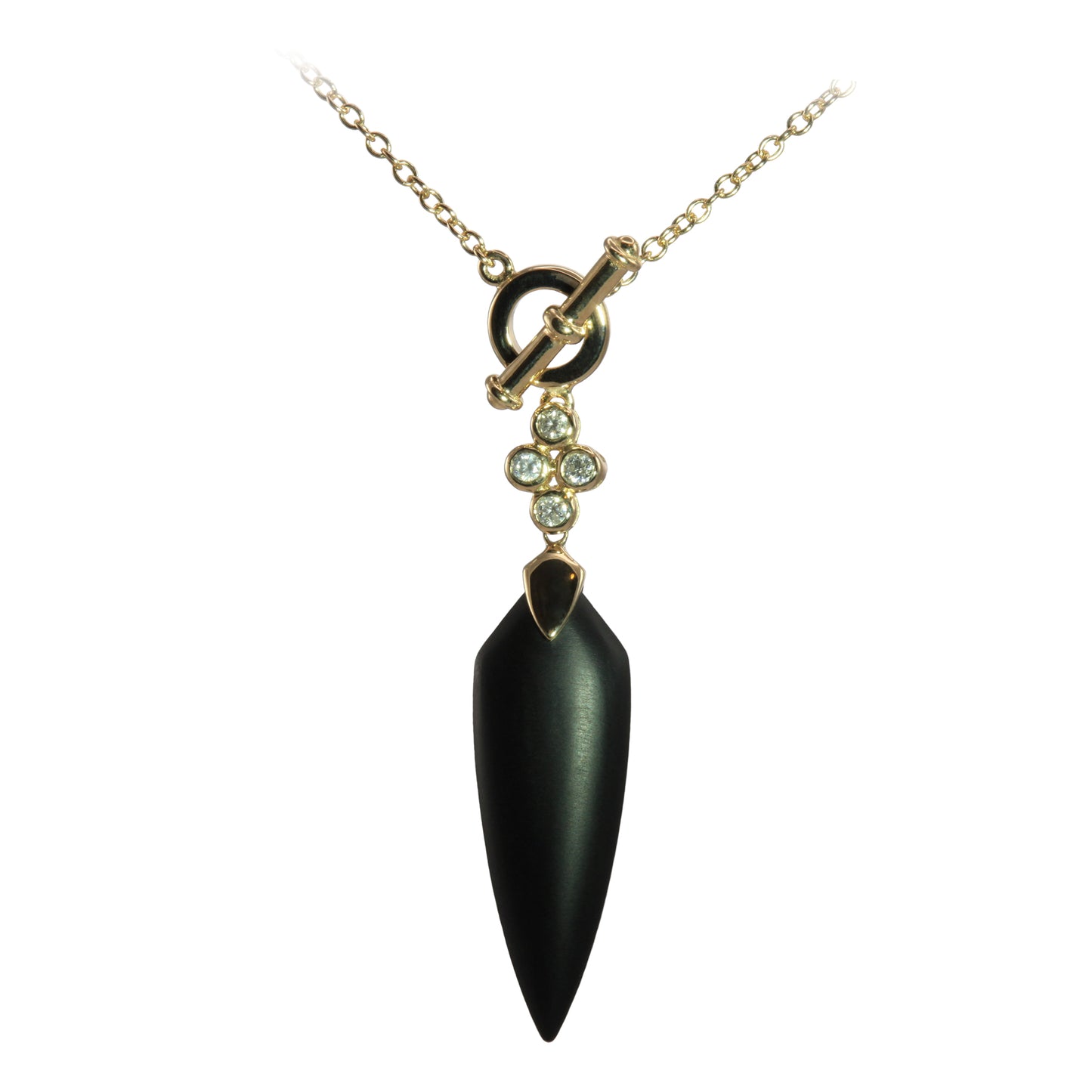 Olivia B. 14k Gold Matte Black Onyx Pendant Necklace