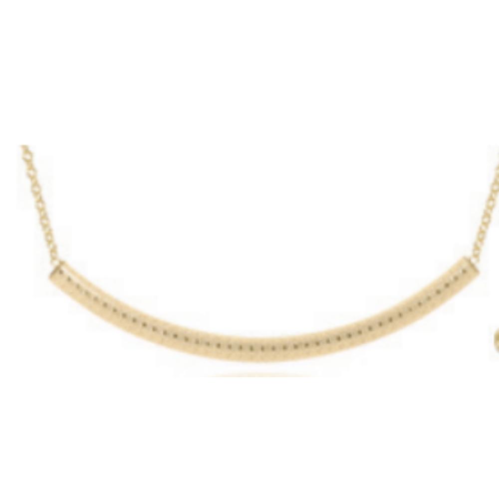 enewton 16" Necklace Gold - Bliss Bar Textured Gold