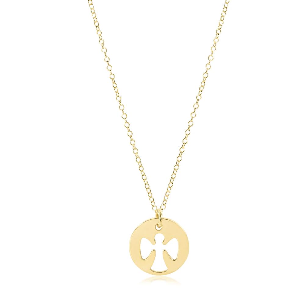 enewton egirl 14" Necklace Gold - Guardian Angel Gold Disc