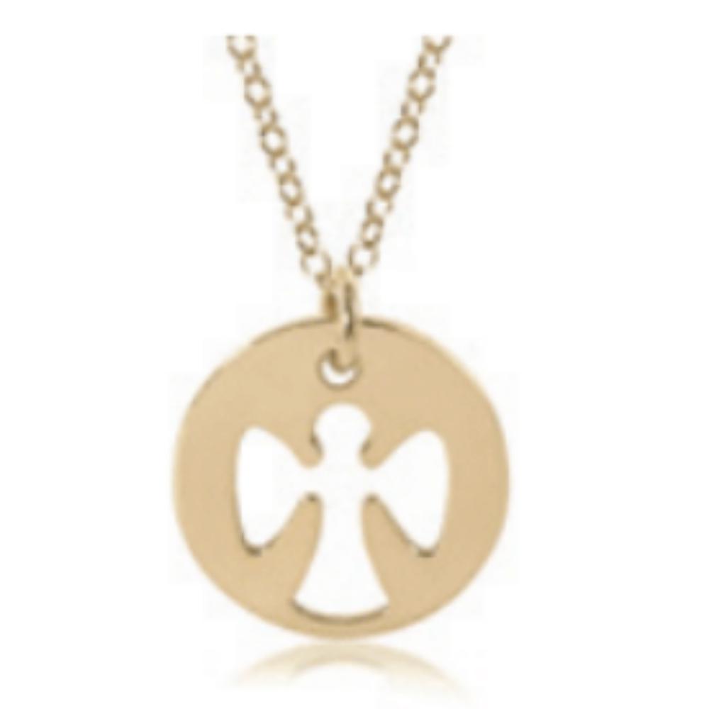 enewton 16" Necklace Gold - Guardian Angel Gold Disc