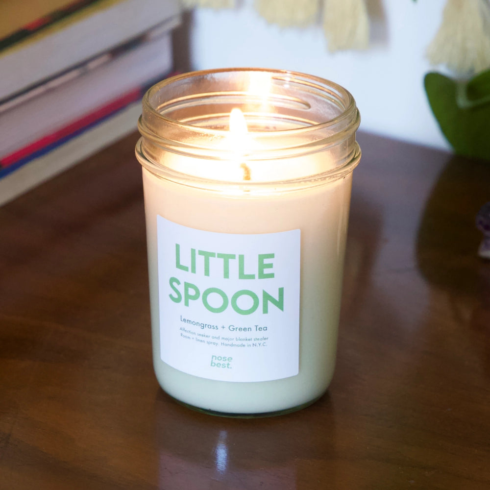 Tea Little Spoon 8oz Soy Candle-Lemongrass & Green