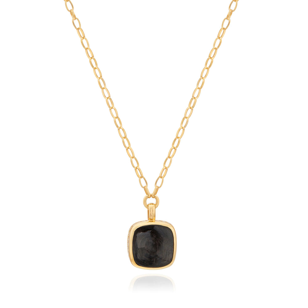 Anna Beck Hypersthene Cushion Pendant Necklace