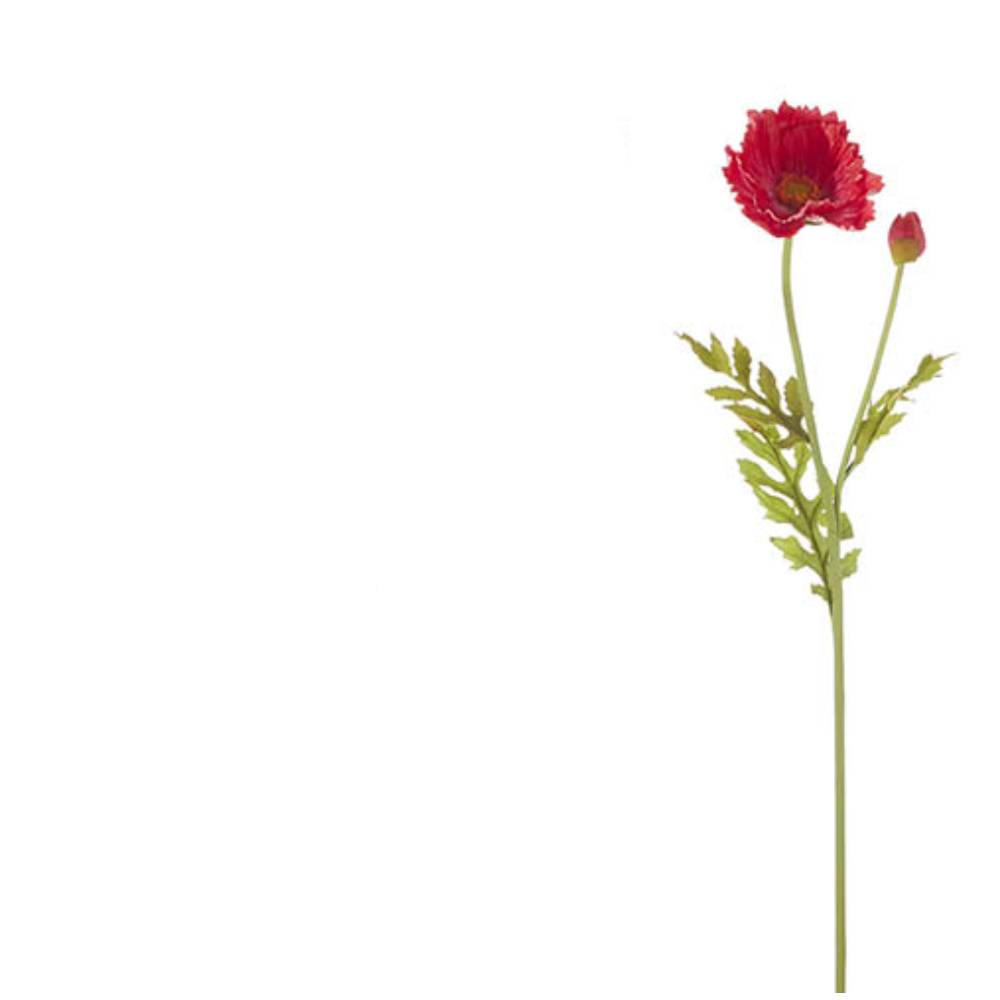 23" Real Touch Poppy Stem