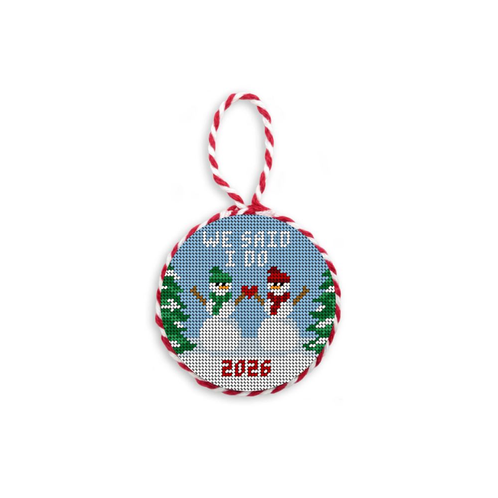 Smathers & Branson We Said I Do Snowmen 2026 Ornament