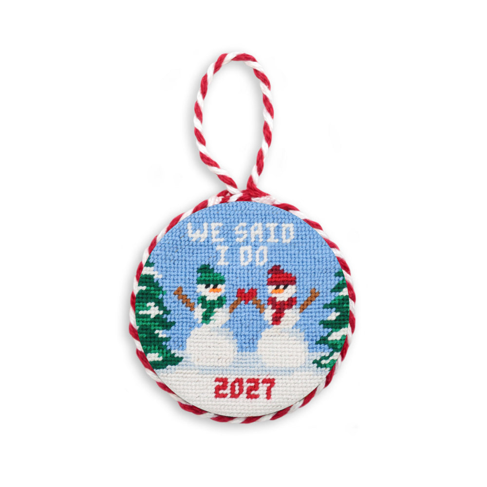 Smathers & Branson We Said I Do Snowmen 2027 Ornament