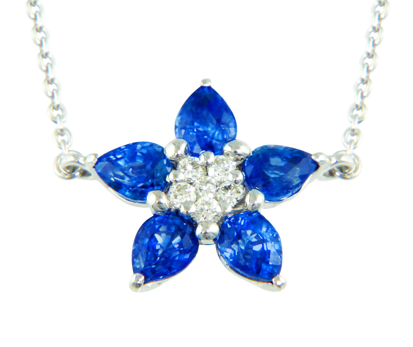 Bellarri 14k Diamond and Sapphire Pendant Necklace