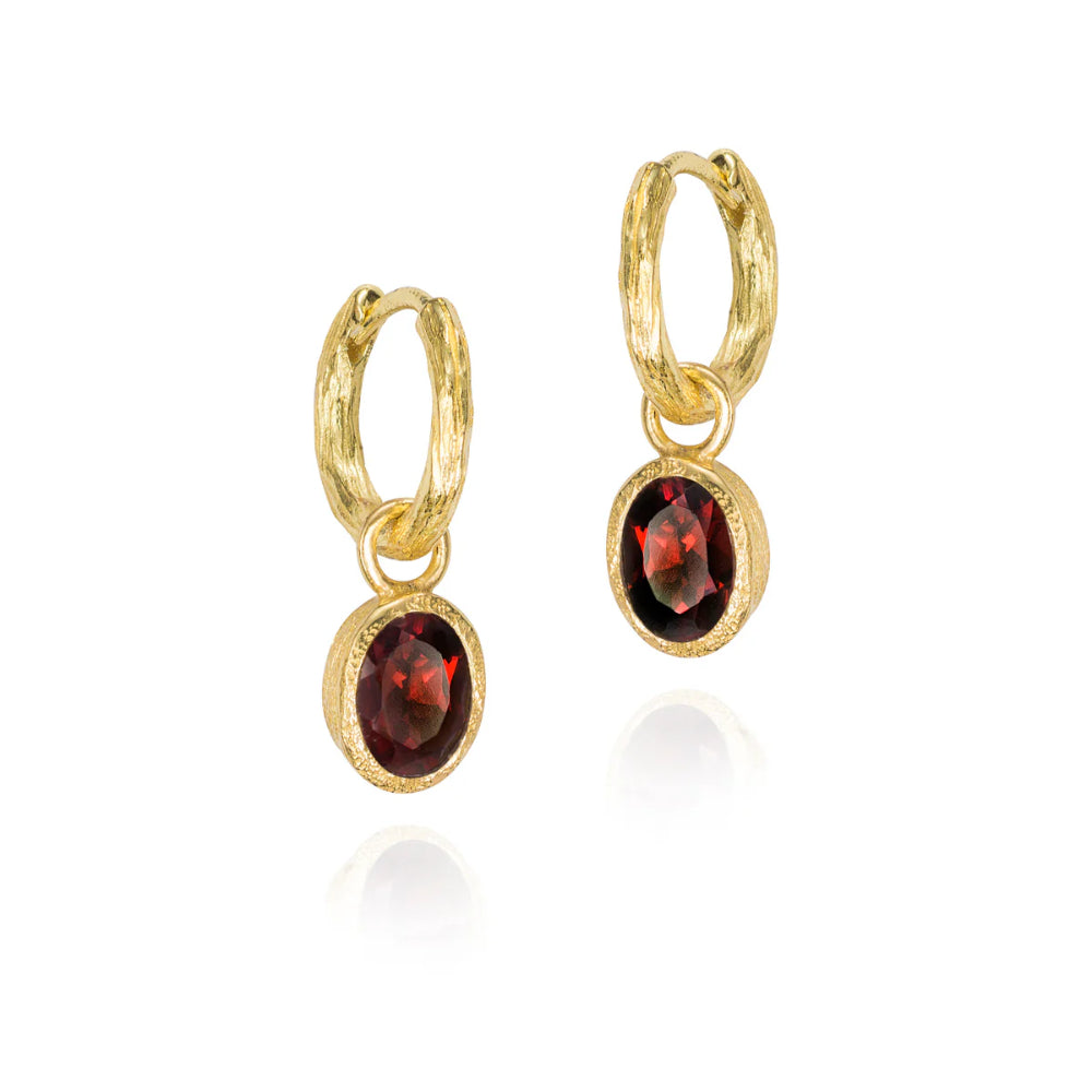 Jorge Revilla Zen Collection Garnet Drop Earrings