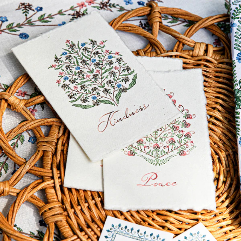 Juliska Villa Seville Note Card Assorted Set of 6- Chambray