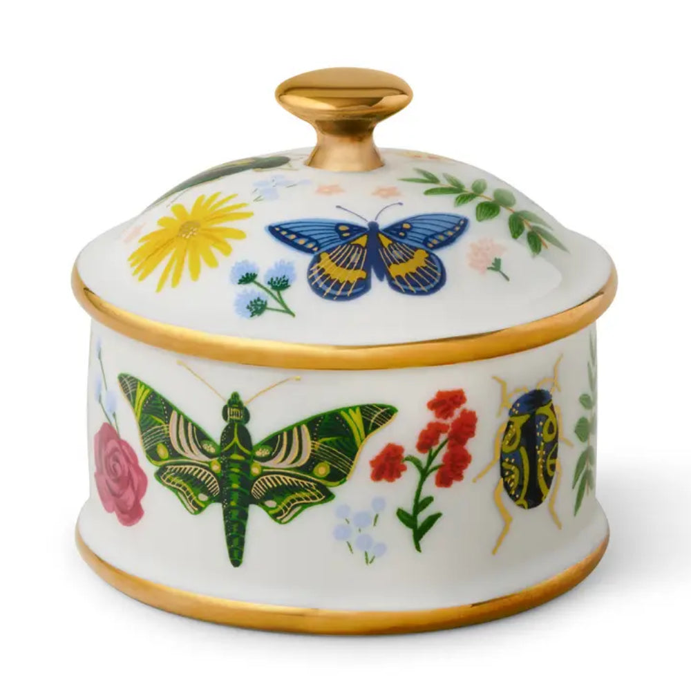 Rifle Paper Curio Round Porcelain Box