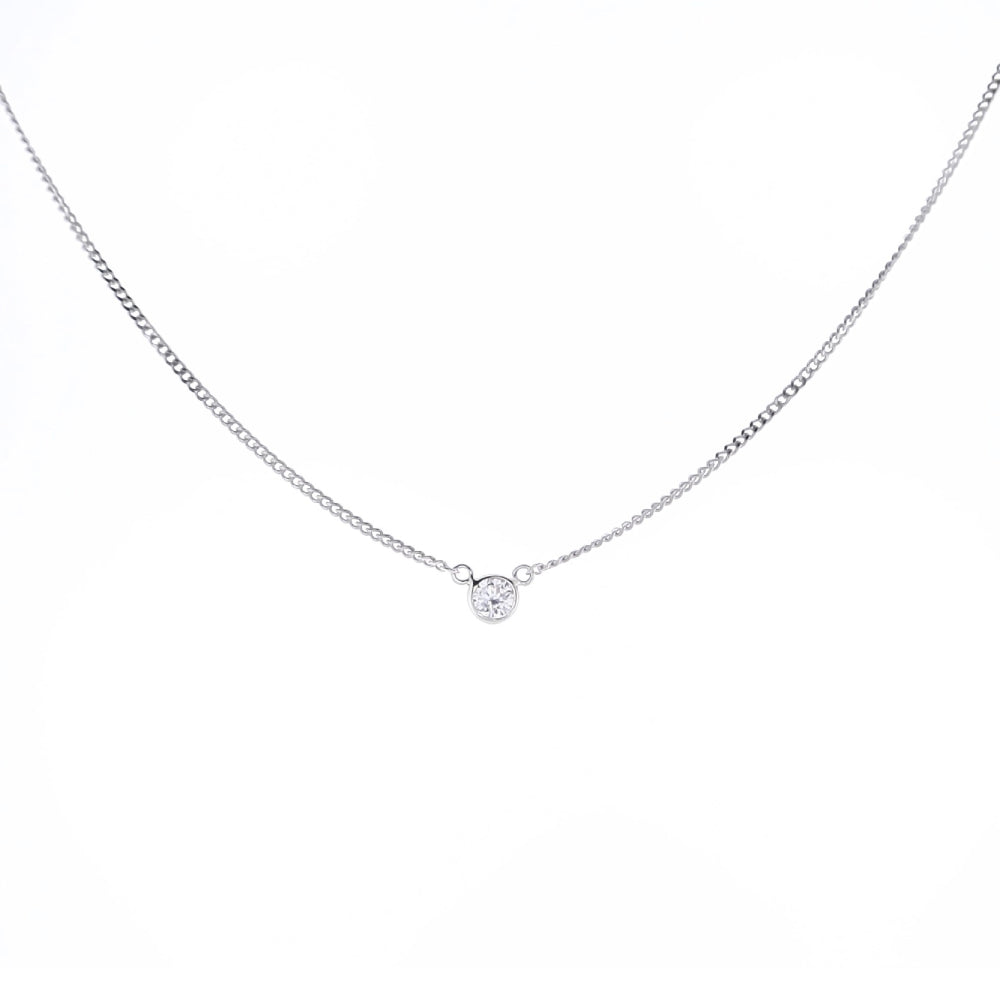 Smyth Jewelers Sterling Silver Round Solitaire Bezel Pendant - 0.09-0.13ct