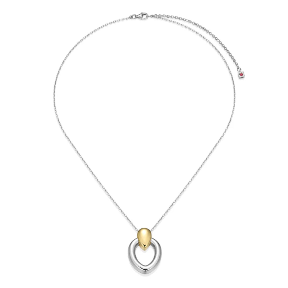 Elle Celeste Collection Two-Tone Pendant Necklace