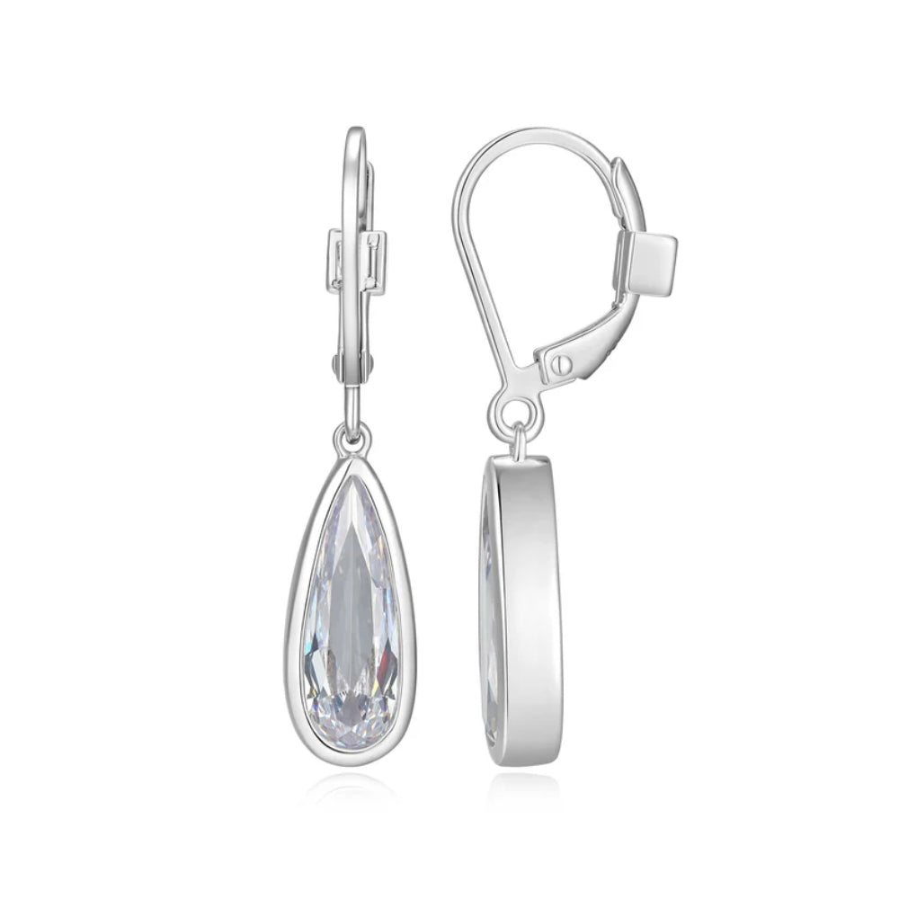Elle Lustre Collection Teardrop Leverback Earrings