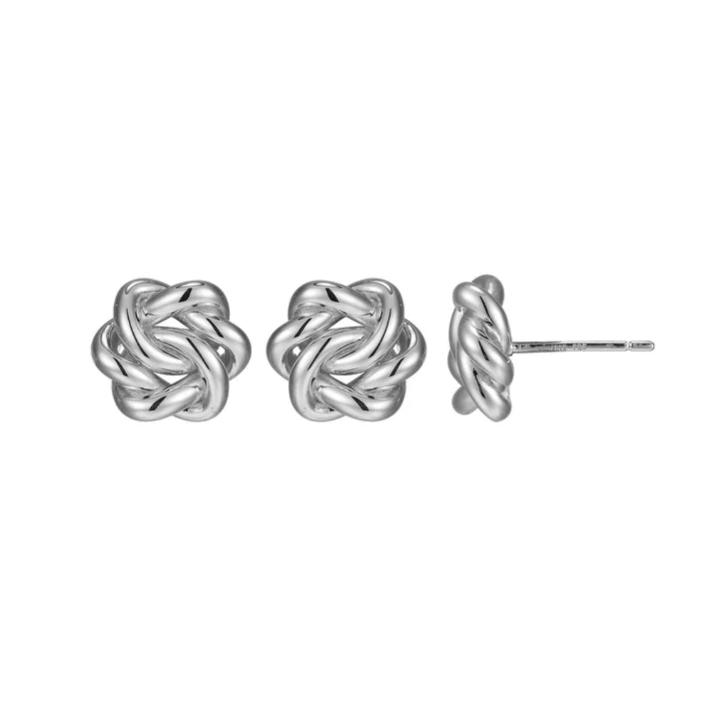 Elle Eternal Knot Stud Earrings, 12mm