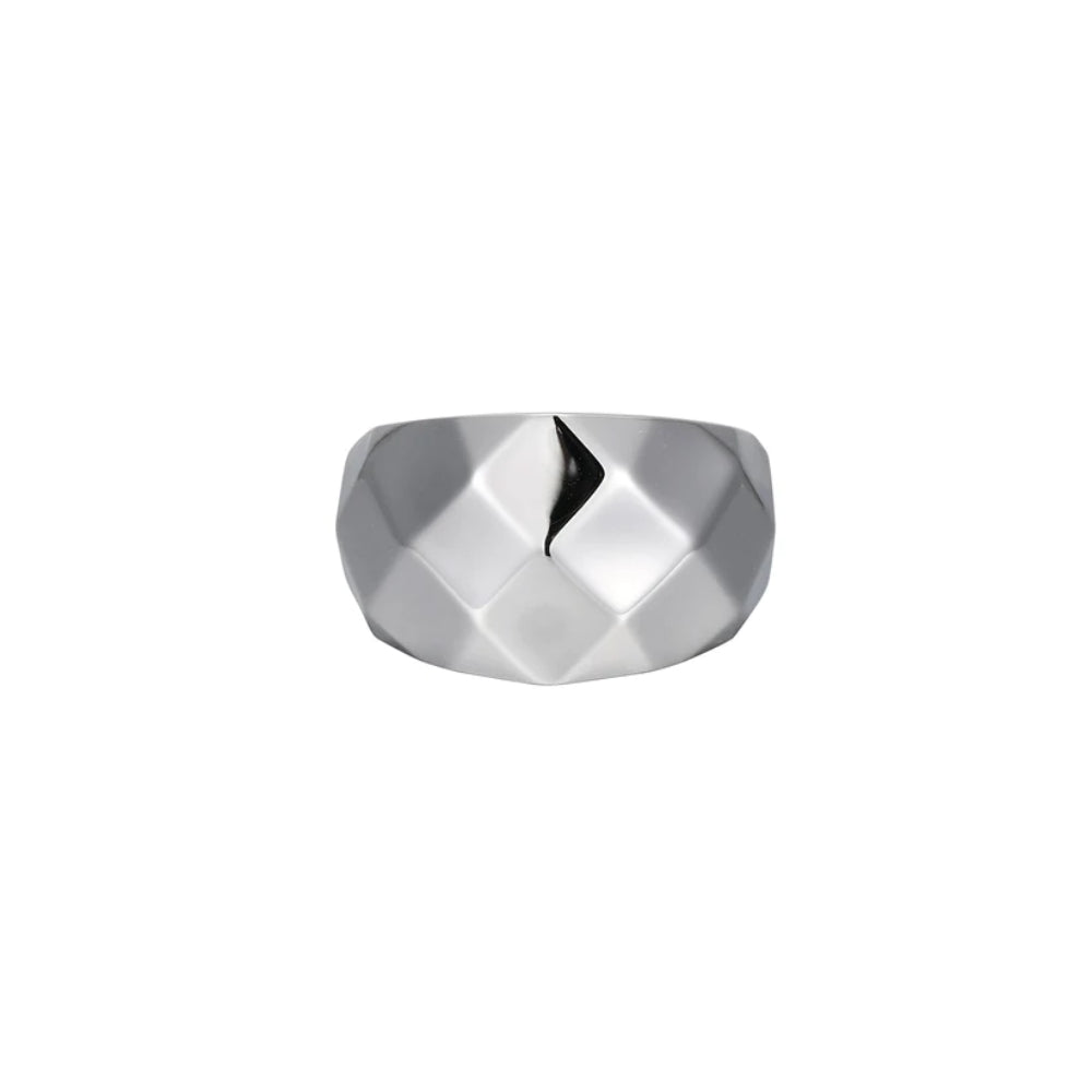 Elle "Captivate" Sterling Silver Textured Dome Ring