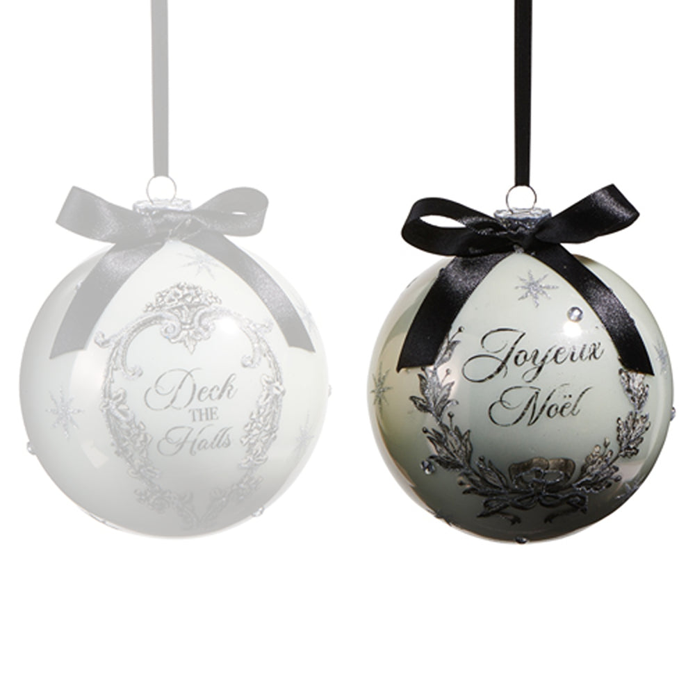 Raz Imports 5" French Holiday Ball Ornament
