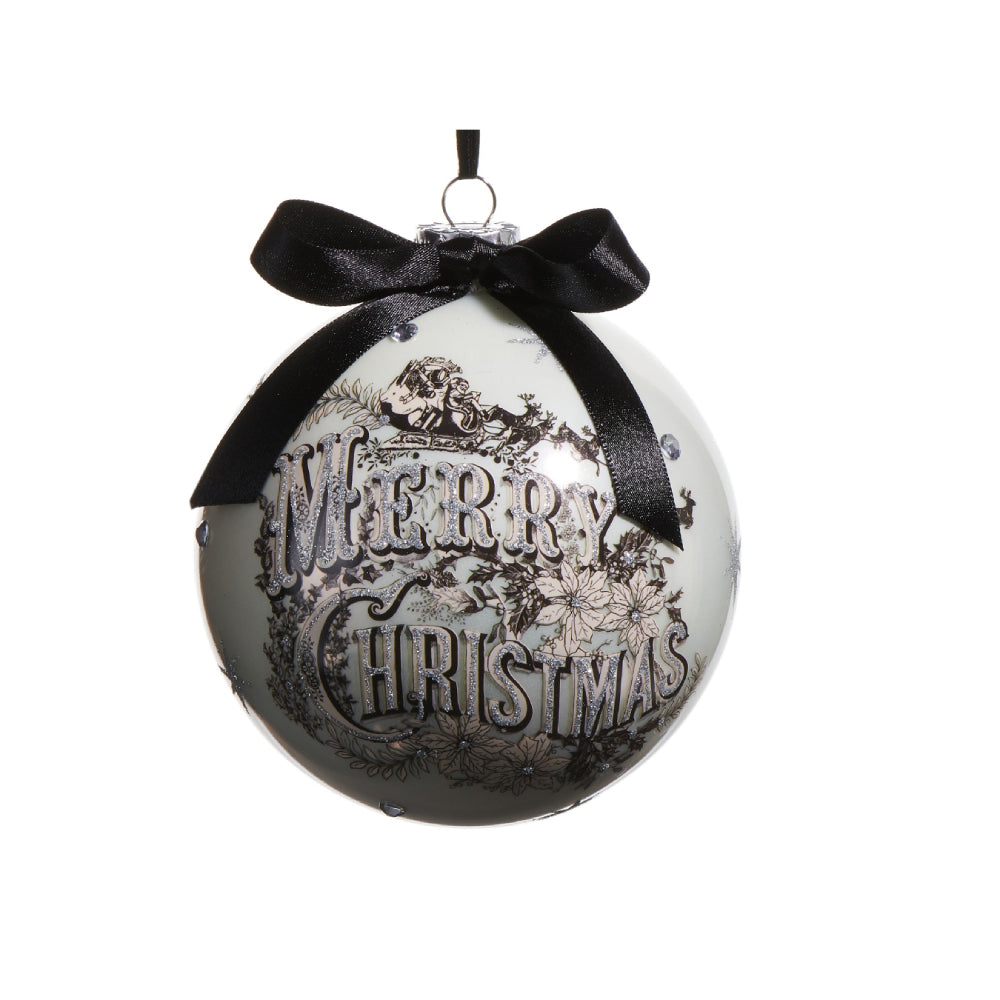 Raz Imports 5" Vintage Merry Christmas Ball Ornament