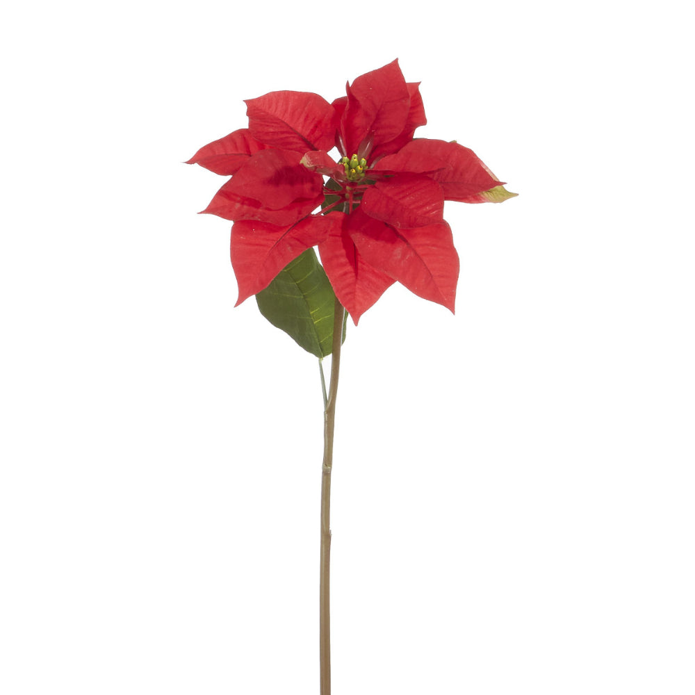 24.5" Red Poinsettia Stem