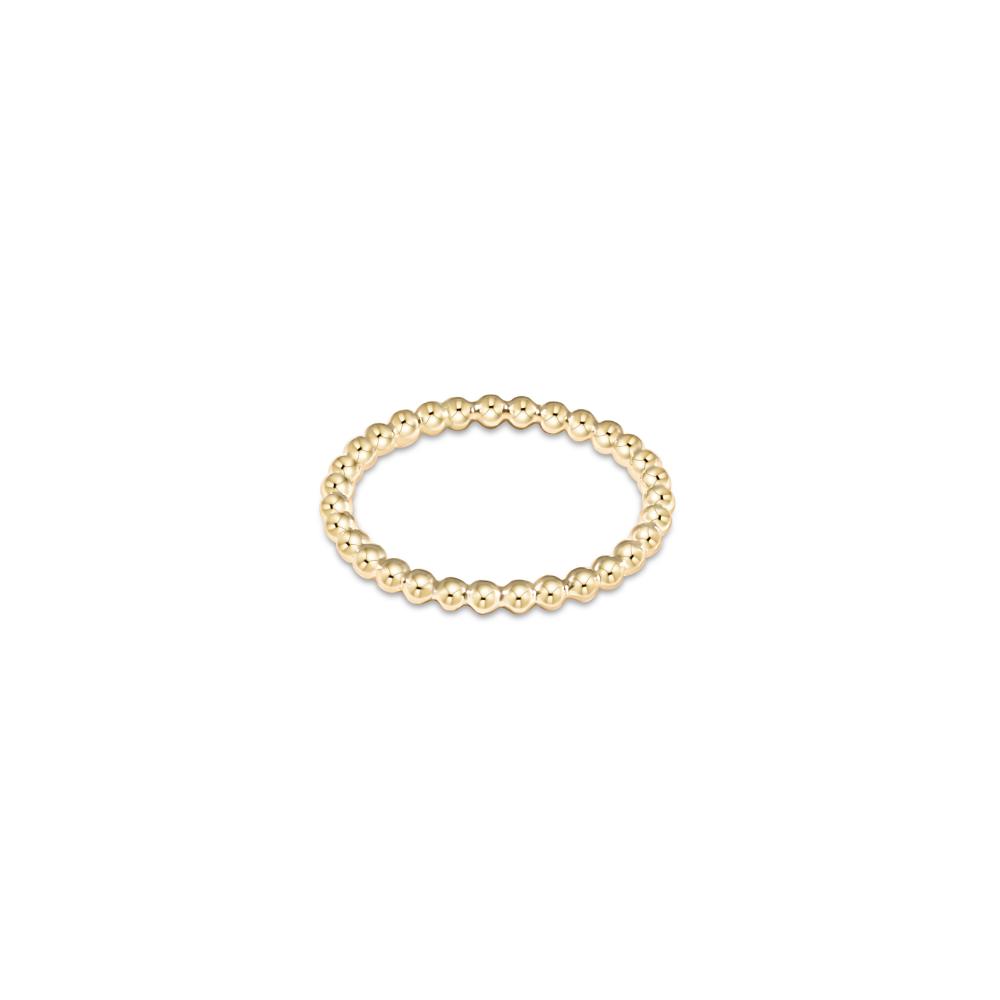 enewton Classic Gold 2mm Bead Ring - Size 7