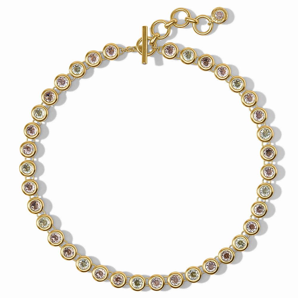 Julie Vos Rainbow Tennis Necklace - Champagne Radiance