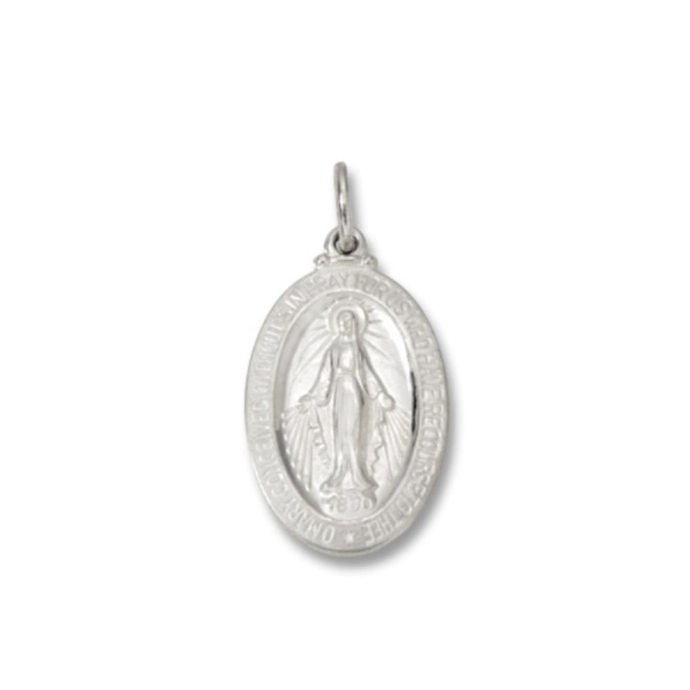 Sterling Silver Oval Miraculous Medal