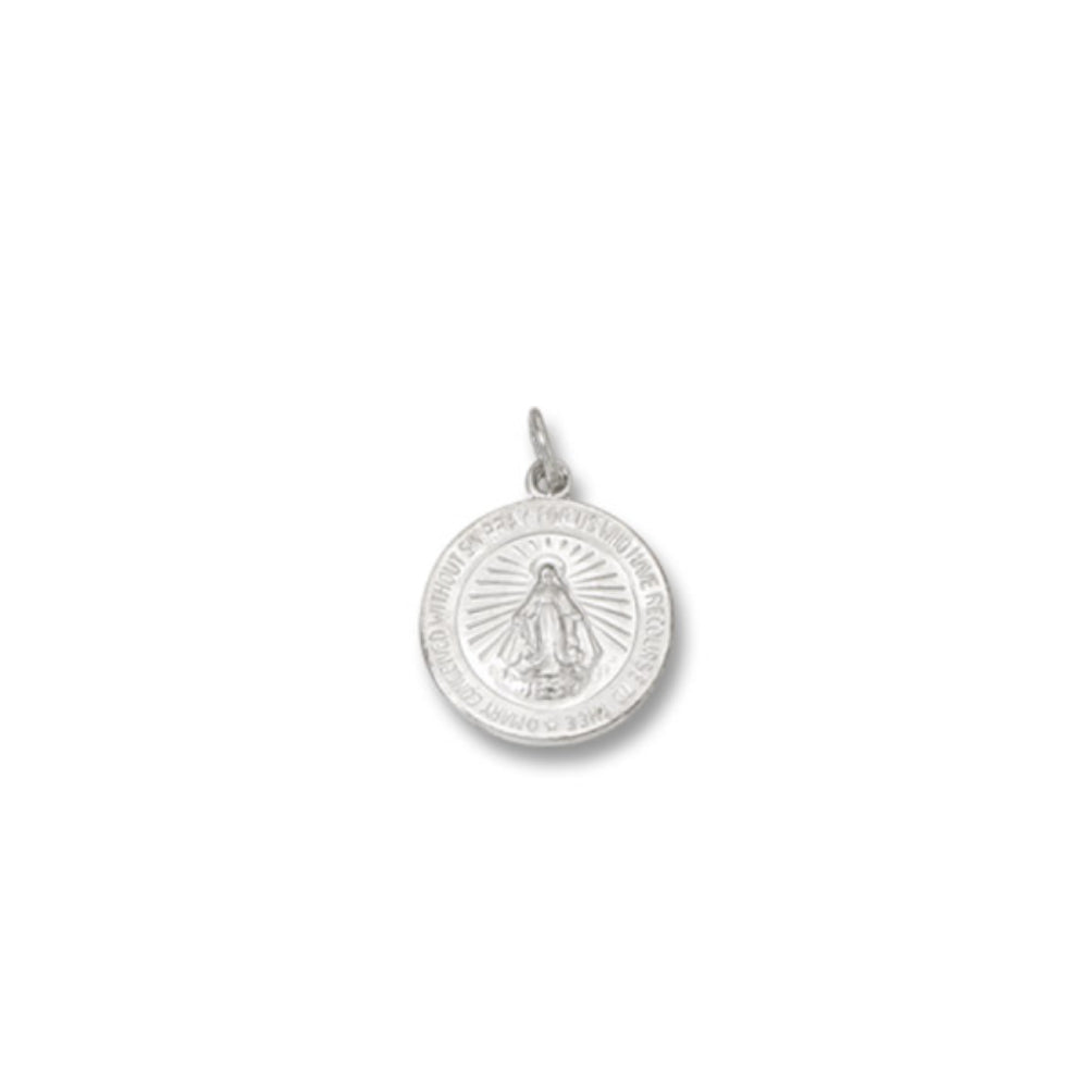 Sterling Silver 15mm Round Miraculous Medal