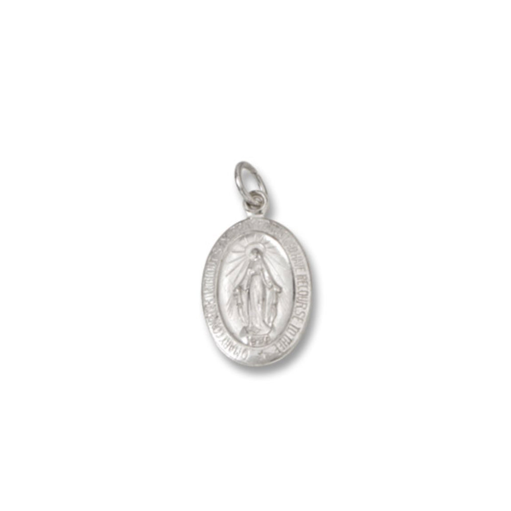 Sterling Silver Oval Miraculous Medal