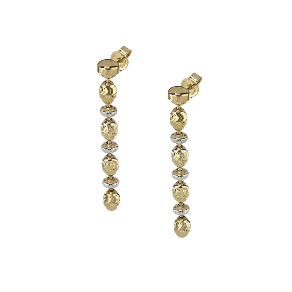 Desmos Sterling Silver and Gold Tone Saturno Earrings