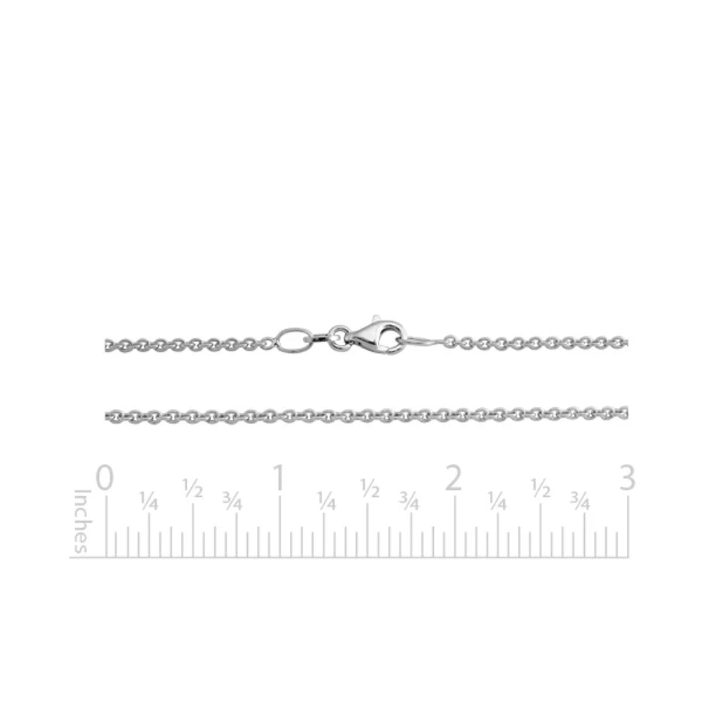 Sterling Silver 2.0mm Cable Chain, 18"