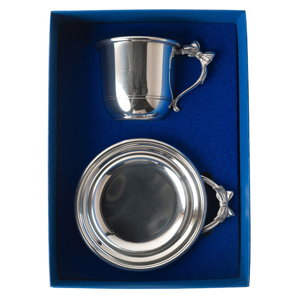 Salisbury Gift Set Bow Porringer and Baby Cup