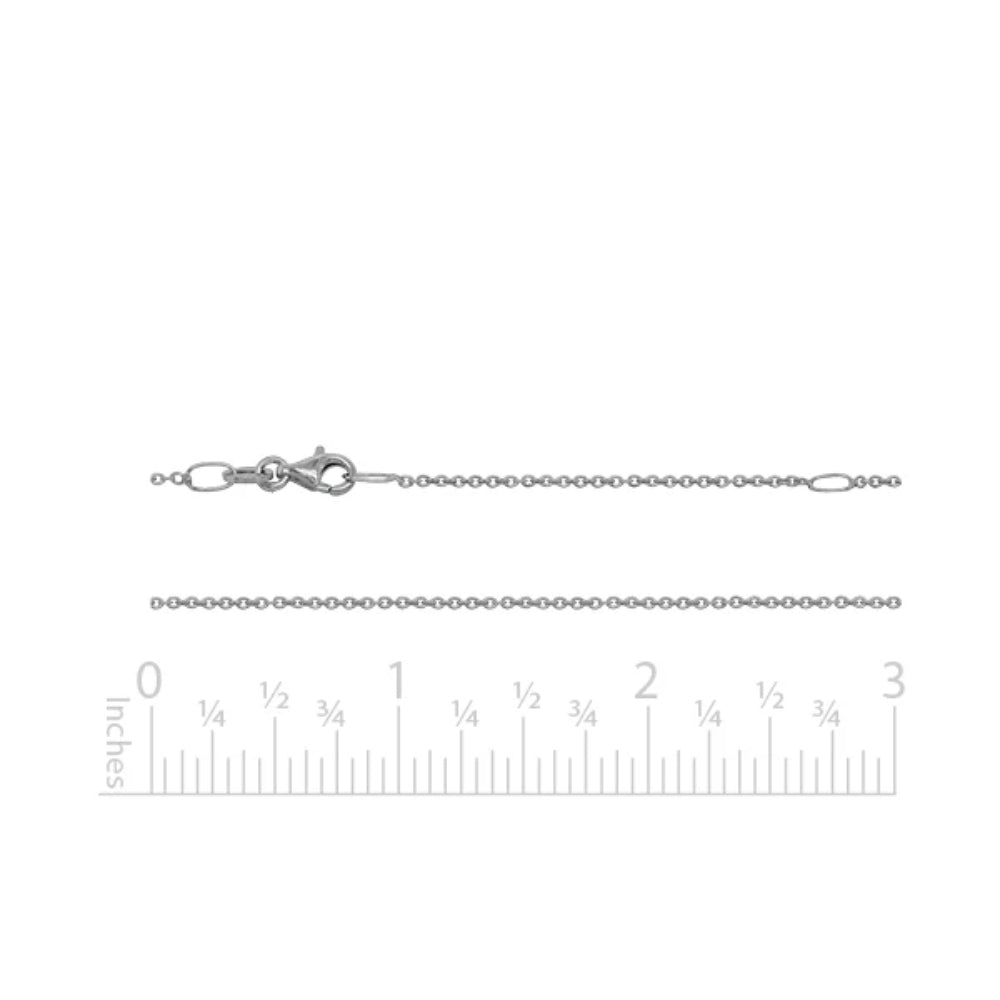 Sterling Silver 1.3mm Adjustable Cable Chain