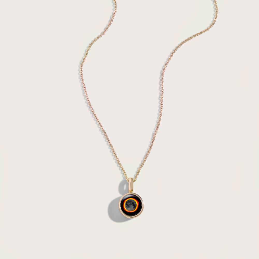 Moonglow Sky Light Gold Moon Phase Necklace