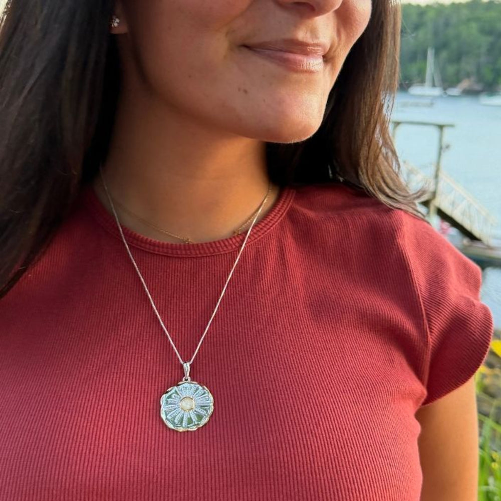 Dune Jewelry Sea Urchin Dual Tone Necklace - Ocean City Sand